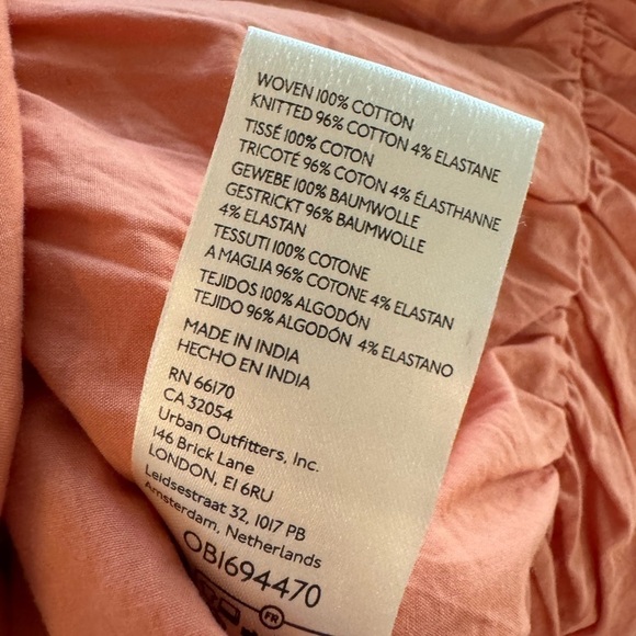 ANTHROPOLOGIE Maeve Ruffled Bubble Hem Cropped Tank Top Peach Size XL NEW - Picture 6 of 6